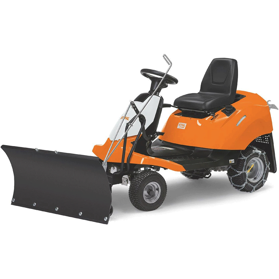stihl aufsitzmaher rt 4082 winterpaket mit schneeschild und schneeketten modell 2025 neu