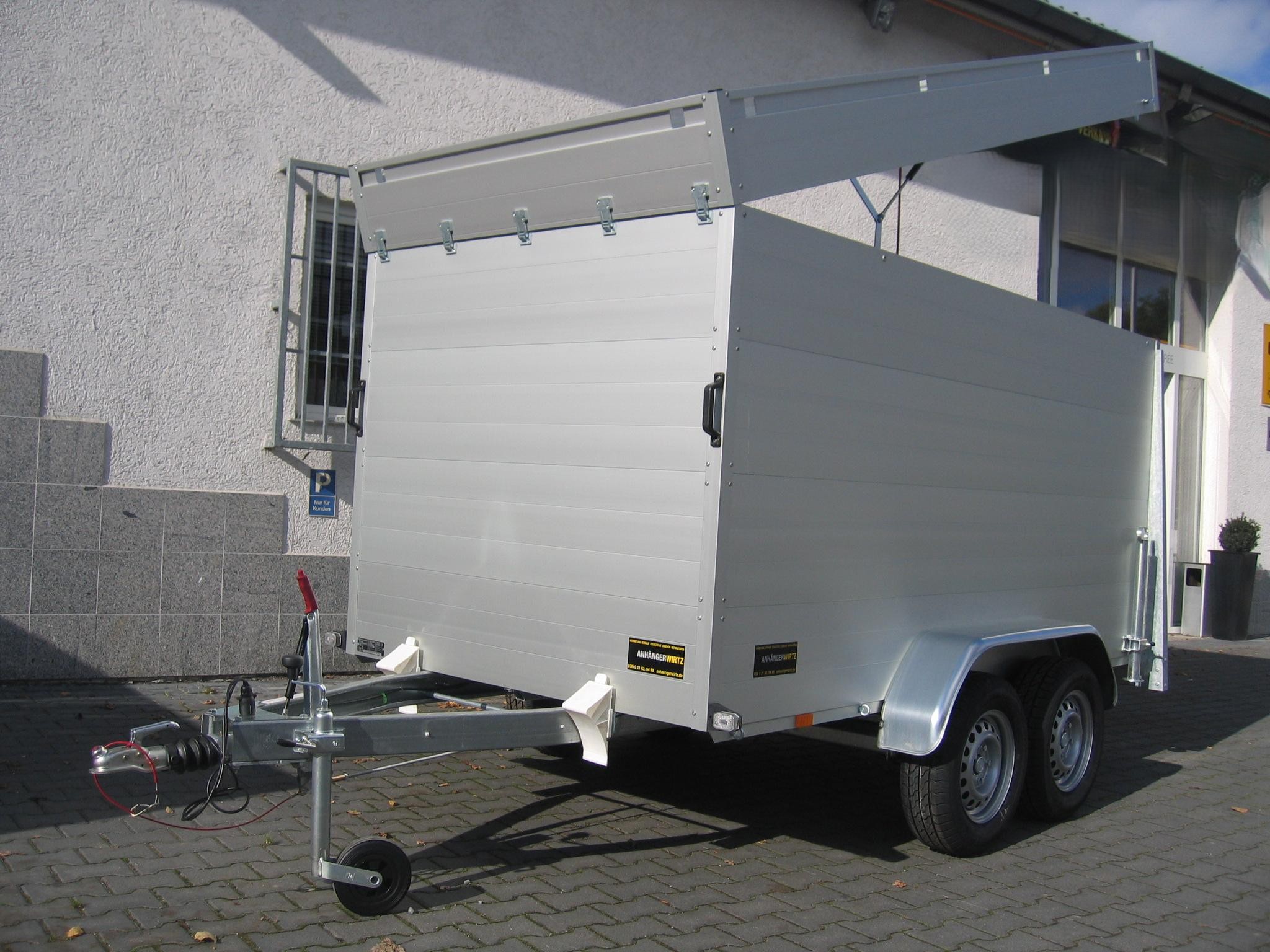 ALUBOXX Deckelanhänger GTT 2500 VT3 301x151x153cm Heckrampe (M) 2500kg order Aktion